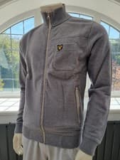 Image of Lyle & Scott Full Zip Track Top Size M Grey Marl Cotton BNWT Genuine