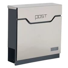 Image of Phoenix Estilo Top-Loading Stainless Steel Letter Box with Key Lock