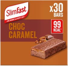 Image of Slimfast Snack Bar, Low Calorie Snack, Choc Caramel Flavour, 30 X 26 G