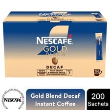 Image of Nescafe Gold Blend Decaff Instant Coffee 200 Sachets