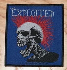 Image of THE EXPLOITED - SKULL (NEW) SEW ON PATCH OFFICIAL BAND MERCHANDISE