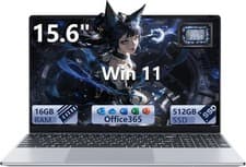 Image of 15.6 inch Laptop with Office 365, Core i5 7Y54 Processor 16GB RAM 512GB SSD