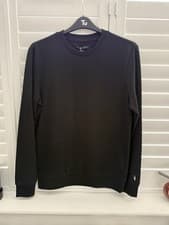 Image of Mens AllSaints All Saints Black Crew Sweatshirt Sweater Jumper Small S BNWT New