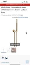 Image of Abode Round Combined Wall Outlet with Handshower & Bracket -