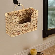 Image of Magazine Rack Decorative Basket Wall Hanging for Books Folders Letters