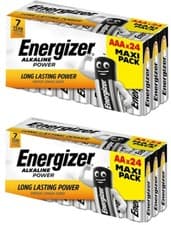 Image of AA & AAA Batteries 24 pack Energizer Alkaline Power Maxi Pack LR03 LR6 MN1500