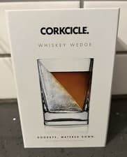 Image of Corkcicle Whiskey Wedge Glass & Silcone Mold NEW Crate Barrel Drink