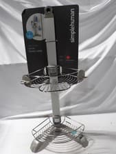 Image of Simplehuman BT1064 Adjustable Corner Shower Caddy Rust Proof Stainless Steel