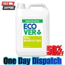 Image of Ecover Washing Up Liquid Refill, Lemon & Aloe Vera 5L Fee And Fast Delivery-uk