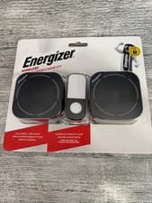 Image of Twin Pack Energizer Wireless Plug-In Door Bell Chime Kit Easy To Install Black
