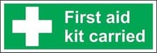 Image of First aid kit carried Safety sign 