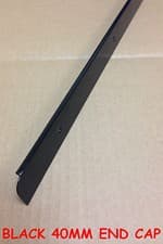 Image of Kitchen Worktop Edging Trim BLACK END CAP 40mm with screws *BRAND NEW* *CHEAP*