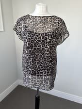 Image of Mint Velvet leopard print blouse top size 10