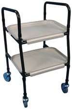 Image of Aidapt Height Adjustable Mobility Walking Aid Strolley Trolley - Brown & Cream