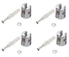 Image of Wall Mounting Shelf Fixing Brackets for Glass Acrylic Shelve Small pack of 4 pcs
