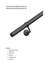 Image of x2 1.2m Gunmetal Grey (Matt) Handrail Kit: £30