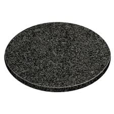 Image of Large Black Speckled Granite Round Cutting Chopping Board Server Marble Stone