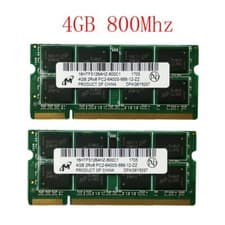 Image of 8GB 2x 4GB / 2G DDR2 800MHz PC2-6400S 200PIN Laptop RAM SODIMM For Micron Lot UK