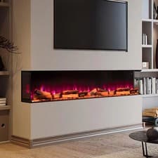 Image of Electric Fireplace Panoramic Media Fire 40/50/60in Standing Insert LED Fireplace