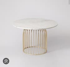 Image of Swoon Loriini Coffee Table In White And Brass