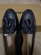 Image of NEW & GENUINE - Dune Dark Blue Loafers - Size UK 6