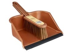 Image of Groundsman Hard Wearing Dustpan And Brush Wide Dust Pan Cleaning Sweeping Garden