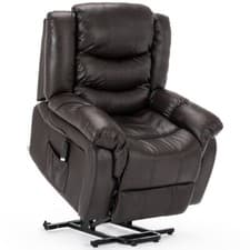 Image of SEATTLE ELECTRIC RISE BOND LEATHER RECLINER ARMCHAIR SOFA HOME LOUNGE CHAIR