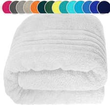Image of Extra Large Bath Sheet 100x200cm Egyptian Cotton Soft XXL Super Jumbo Bath Sheet
