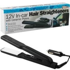 Image of Streetwize 12V Hair Straighteners In-car With Ceramic Plates Camping Festivals