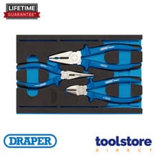 Image of Draper 63262 Heavy Duty Plier Set in 1/4 Drawer EVA Insert Tray (3 Piece)