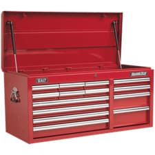Image of Sealey Superline Pro 14 Drawer Heavy Duty Tool Chest Red