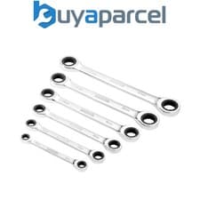 Image of Draper 27741 Draper HI-TORQ Metric Double Ratchet Ring Spanner Set (6 Piece)