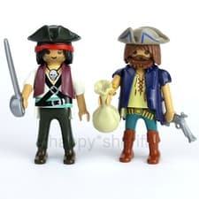 Image of Playmobil 2x Pirate Figures with accessories lot battle cheap