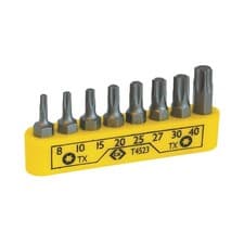 Image of CK Tools Screwdriver Bit Clip Set 8 Piece TX Torx Screwdriver Bits T4523