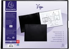 Image of Exacompta A3 Display Book Landscape Black 20 Pockets 40 Views 88330E Pack of 5