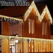 Image of ICICLE Christmas LED Lights Waterproof Snowing Outdoor House Fairy Effect Decor
