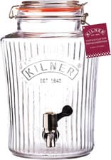 Image of Kilner 5 Litre Vintage Glass Storage Jar with Dispensing Tap Embossed Logo and R