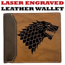 Image of House Stark - Game of Thrones Leather Wallet Bifold Premium Quality NEW