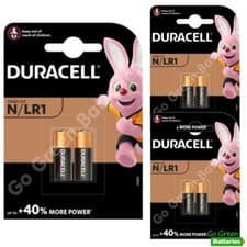 Image of 6x Duracell MN9100 LR1 1.5V Alkaline Batteries 910A E90 N KN AM5 Security Remote