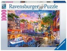 Image of Ravensburger Sunset over Amsterdam 1000 piece scenic jigsaw puzzle