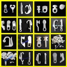 Image of 10 Curtain track gliders glide hooks runners pole slides - Rail Tracking parts