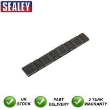 Image of Sealey Black Steel Adhesive Wheel Weight 5/10g Strip of 8 Pack of 50 WWSA510B