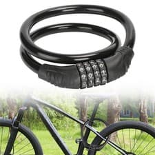 Image of Bicycle Cycle Bike Lock 4 Digit Combination Number Code Chain Cable