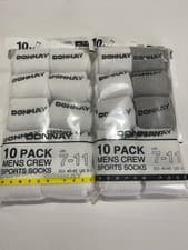 Image of Donnay Men's Socks 1-Pack Size UK 7-11 Everyday Comfort Cotton White Original