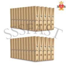 Image of Bamboo Pegs - Pack of 100PCS | Wooden Clips | Strong Clothes Peg EACH
