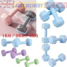 Image of Pair 1kg 2kg 3kg Dumbbell Fitness Hand Weights Set Ladies Women Home Gym Workout