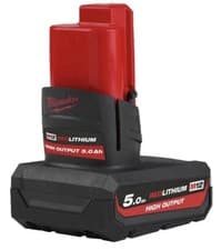 Image of Milwaukee M12 HB5 12v 5.0Ah HIGH OUTPUT Li-Ion Battery 4932480165