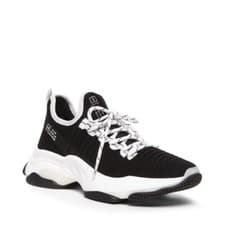 Image of STEVE MADDEN MAC TRAINER BLACK & WHTE LACE UP ELASTICITY COMFORTABLE BREATHABLE