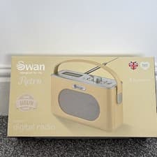 Image of Swan SRA43010CN Retro DAB Bluetooth Radio, LCD Display with Blue Backlight - New