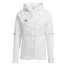 Image of ADIDAS Mens White Designed For Gameday Full Zip Hoodie Football Jacket XL BNWT